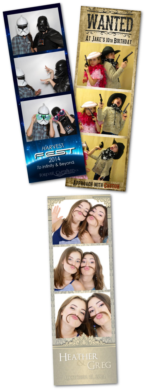 Photo booth rentals for parties, weddings, and events in BC.