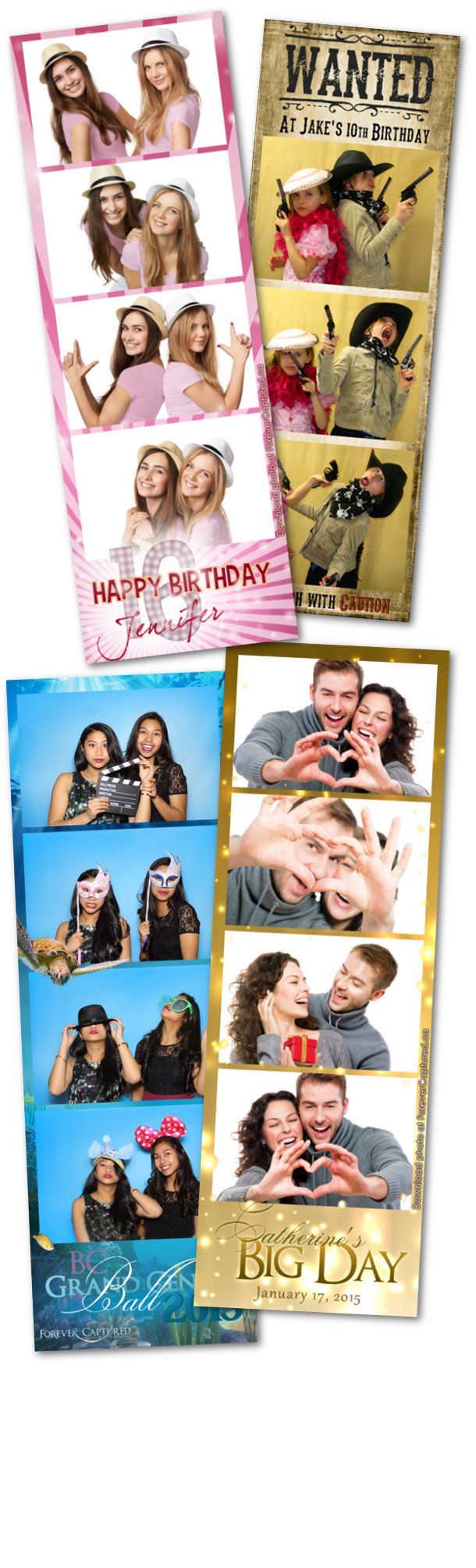 Photobooth rentals for parties, weddings, and events in Burnaby, BC.