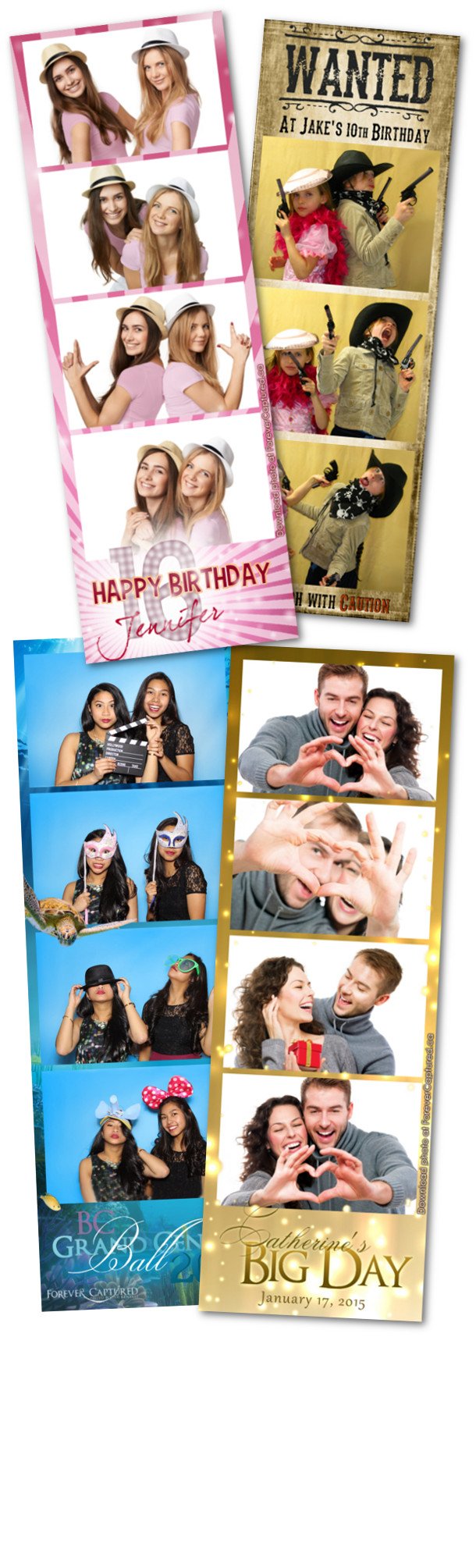 Photobooth hire for parties, weddings, and events in BC.