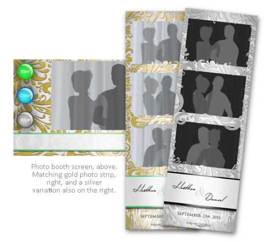 Elegant, flowing, groovy style for renting a photo booth.