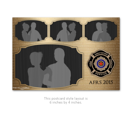 Firefighter party or event photo booth print layout.